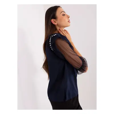 Blouse-LK-BZ-506682.26P-navy blue