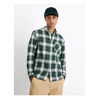 Celio Flannel Plaid Shirt Camulto - Men