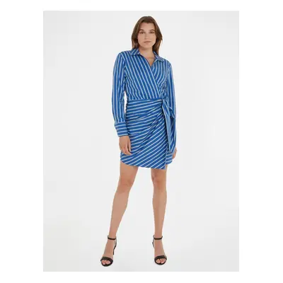 Blue Ladies Striped Wrap Dress Tommy Hilfiger - Women