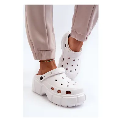 Women's foam slippers with a solid sole white Witima