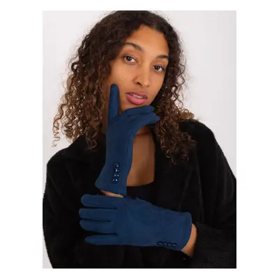 Dark blue insulated women's gloves