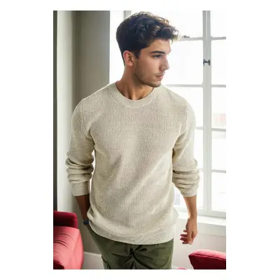 18369 Dewberry Knitwear Mens Sweater-BEIGE