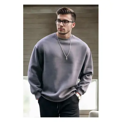 70650 Dewberry Oversize Men Sweatshirt-SMOKED