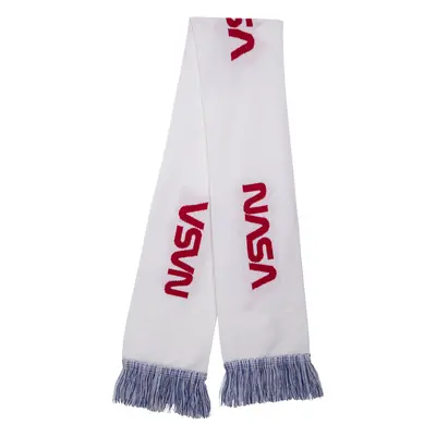 NASA scarf Knitted wht/blue/red