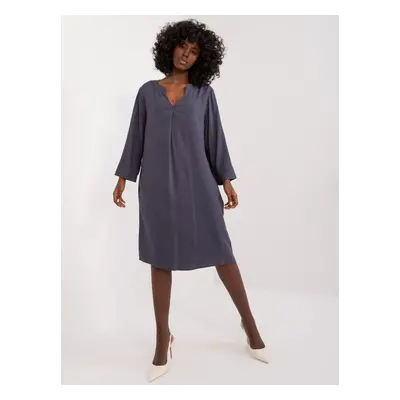 Dark blue oversize shirt dress SUBLEVEL