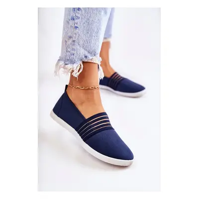 Women's Fabric Sneakers Slip-On navy blue Lilis