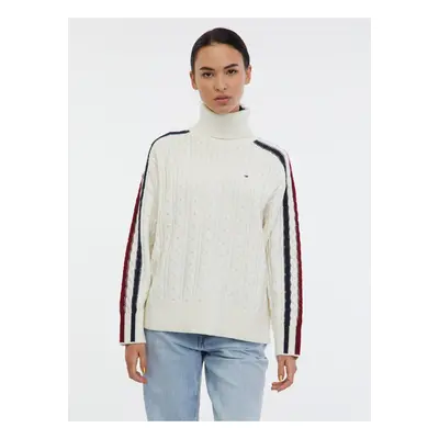 Creamy women's turtleneck with wool by Tommy Hilfiger - Women