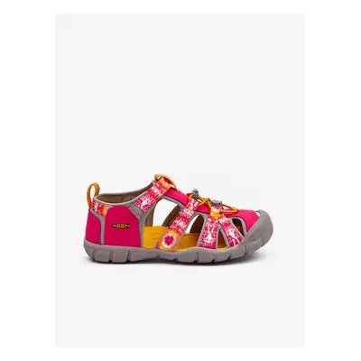 Dark Pink Girly Outdoor Sandals Keen Seacamp - Girls