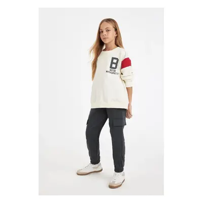 DEFACTO Girls Cargo Jogger Pants