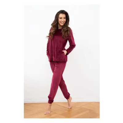 Women's Akara set, long sleeves, long legs - burgundy