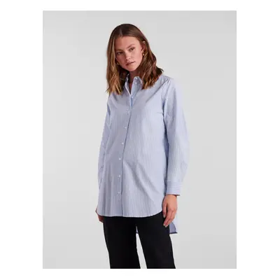 Light Blue Women's Striped Oversize Shirt Pieces Jiva - Women's