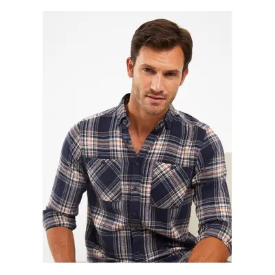 LC Waikiki Regular Fit Long Sleeve Plaid Gabardine Men's Shirt