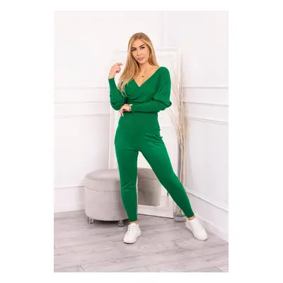 Two-piece sweater set green