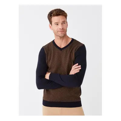 LC Waikiki V-Neck Long Sleeve Men's Knitwear Sweater