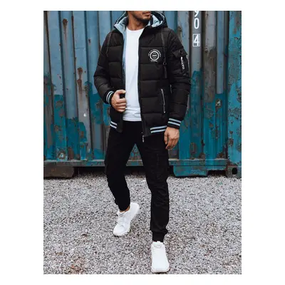 Black Men&#039;s Quilted Dstreet Jacket