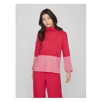 Dark pink ladies turtleneck VILA Ril - Ladies