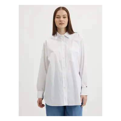 White Ladies Oversize Shirt Tommy Hilfiger - Women