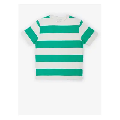 White and Green Boys Striped T-Shirt Tom Tailor - Boys