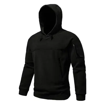 60343 Dewberry Warm Outdoor Hooded Mens Fleece-BLACK