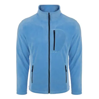 24601 Dewberry Pocket Outdoor Full Zipper Fleece Jacket-LIGHT BLUE