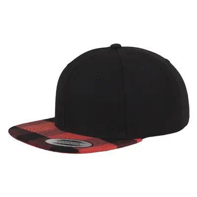 Plaid Flanell Peak Snapback blk/red