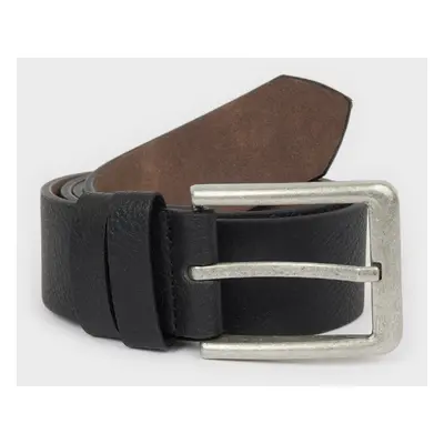 DEFACTO Men's Faux Leather Rectangular Buckle Jean Belt