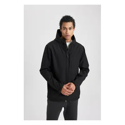 DEFACTO Fit Thermal Insulated Regular Fit Hooded Zippered Softshell Jacket