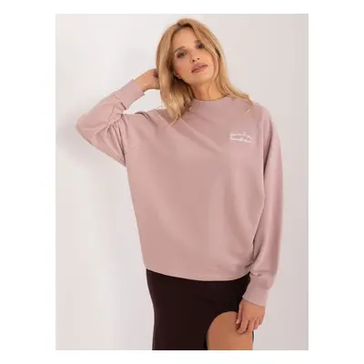 Powder pink oversize sweatshirt with SUBLEVEL inscription