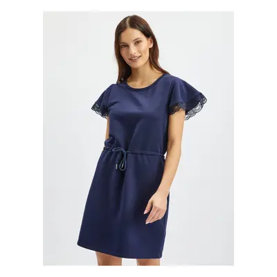 Orsay Dark blue Womens Hoodie Dress with Lace - Women