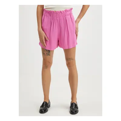 Pink High Waisted Shorts ONLY Caly - Women