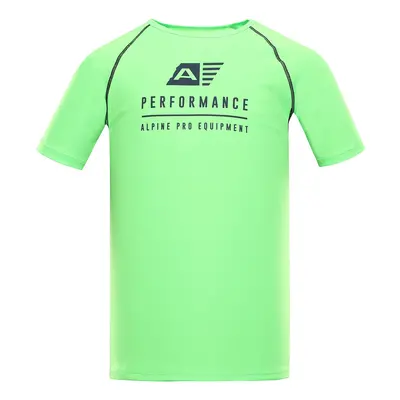 Men's functional T-shirt with cool-dry ALPINE PRO PANTHER neon green gecko