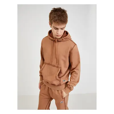 Men's Diesel Hoodie Brown - Men