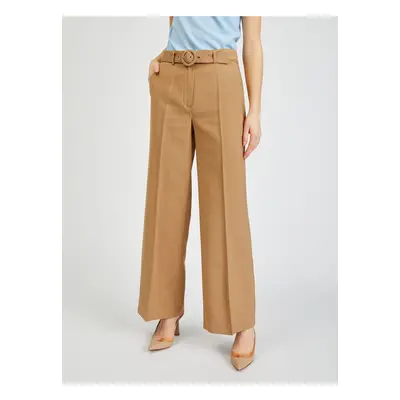 Orsay Brown Women's Wide Pants with Belt - Women