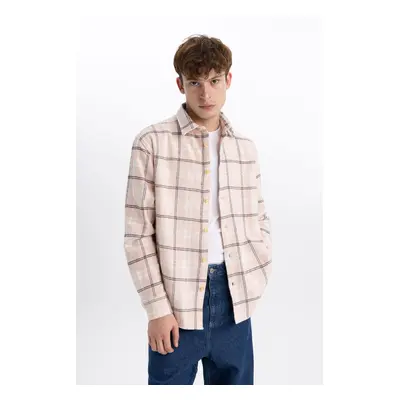 DEFACTO Relax Fit Plaid Lumberjack Long Sleeve Shirt