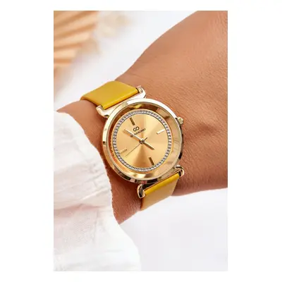 Women's leather watch Giorgio&Dario Classic Yellow