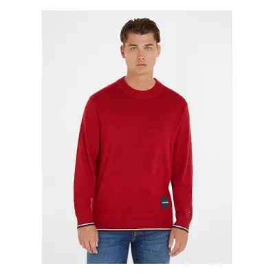 Red men's sweater with silk Tommy Hilfiger - Men