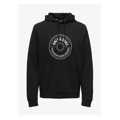 Men's Black Hoodie ONLY & SONS Lamer - Men