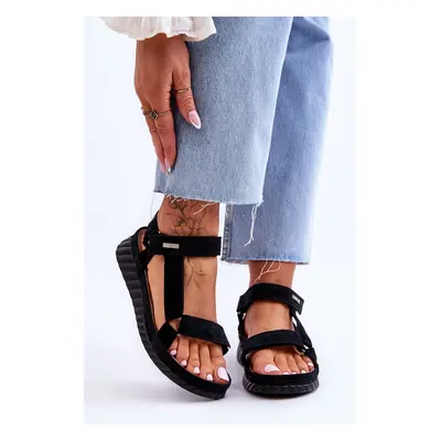 Big Star Suede Velcro Sandals Black