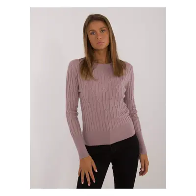 Dark purple fitted classic sweater