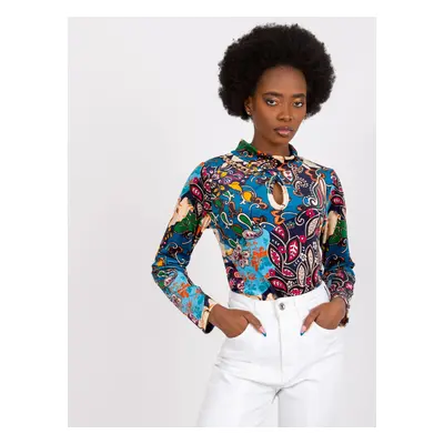 RUE PARIS Ecru blouse with decorative sleeves