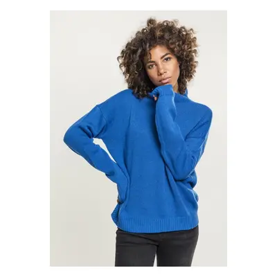 Women's oversize turtleneck bright blue