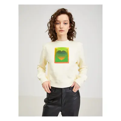 Light Yellow Womens Sweatshirt Diesel - Women