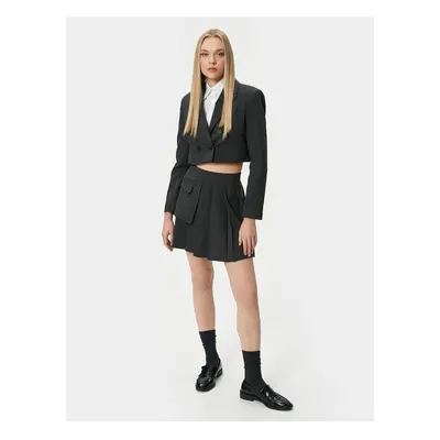 Koton Crop Blazer Jacket Double Breasted Buttoned