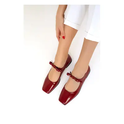 Soho Burgundy Patent Leather Women's Flats