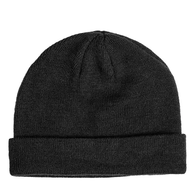 Short knit beanie black