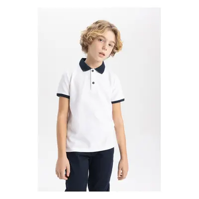 DEFACTO Boys' Short Sleeve Polo T-Shirt