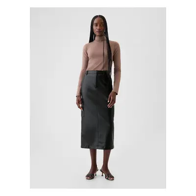 GAP Faux leather midi skirt Utility - Women's