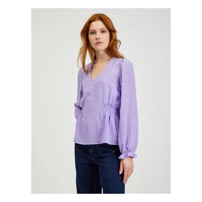 Light purple ladies plaid blouse ORSAY - Ladies