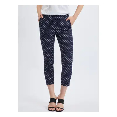 Orsay Dark blue women's three-quarter polka dot trousers - Ladies