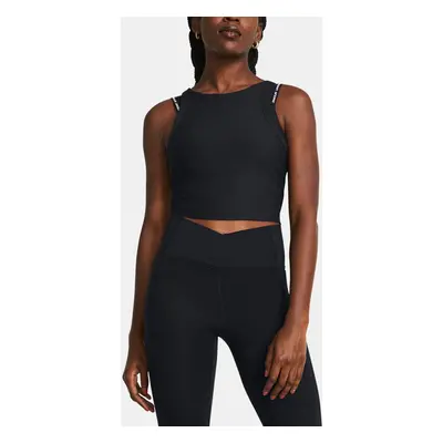 Under Armour Meridian Rib Crop Tank Top - BLK - Women